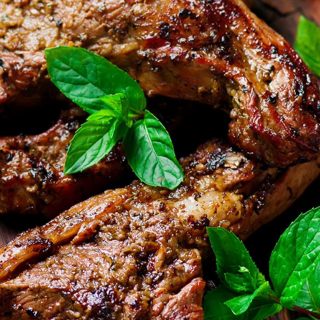 Minted Air-Fryer Roast Lamb & Root Vegetables