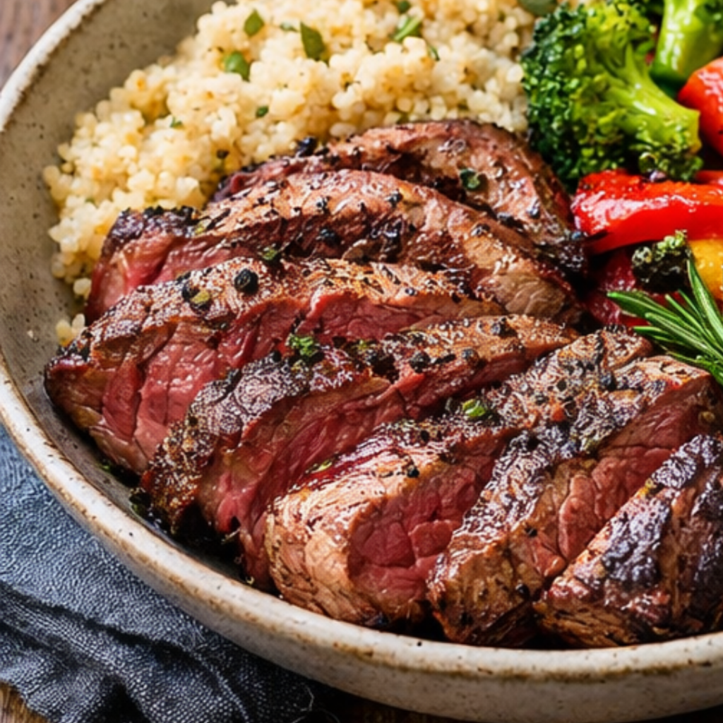 Protein-Packed Ribeye Steak Veg Bowl