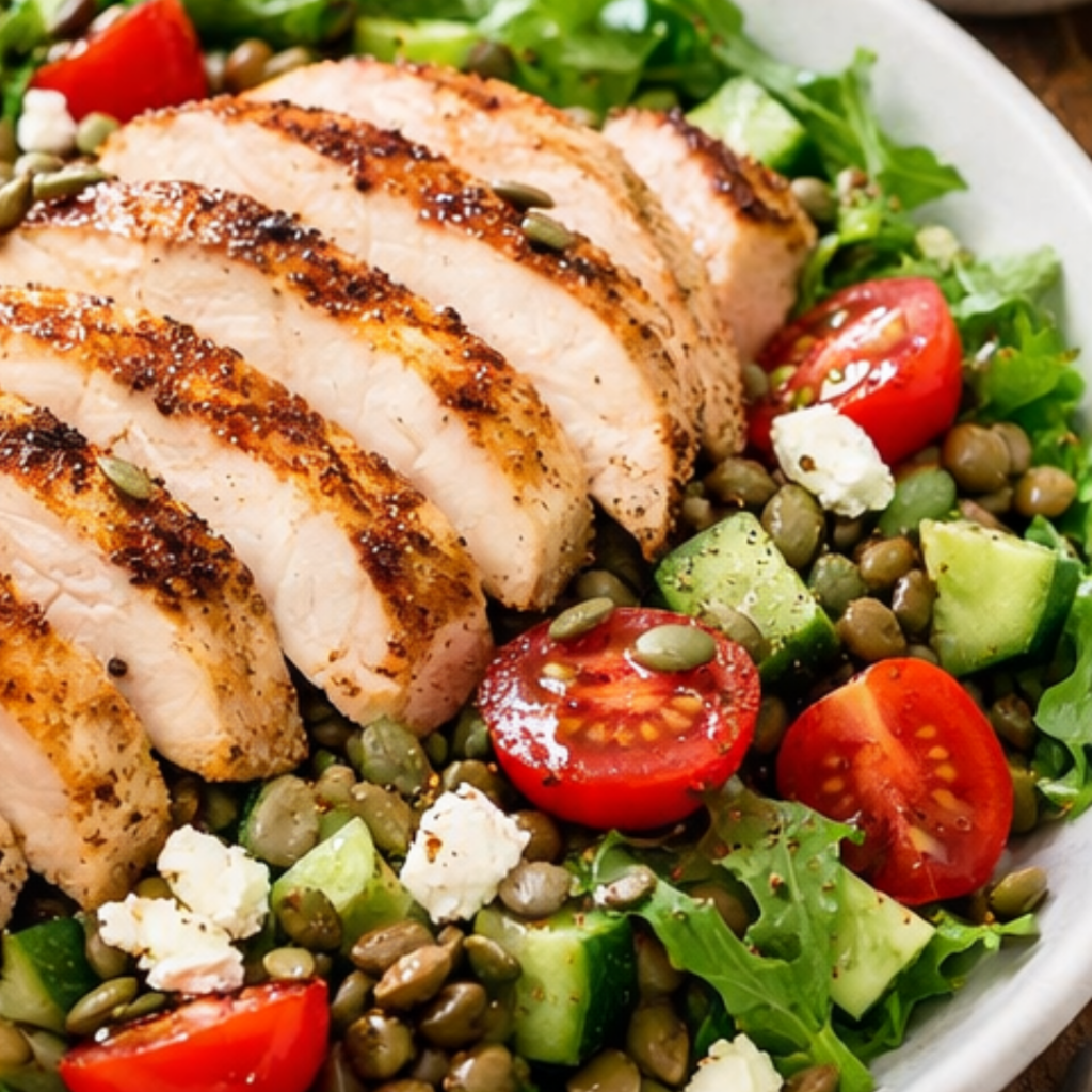 Lean Chicken & Lentil Salad